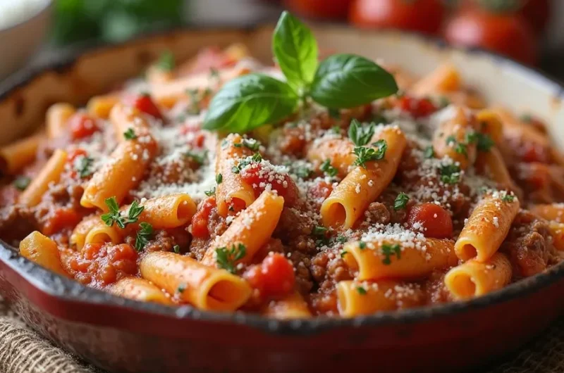 The Ultimate Comfort Food: Baked Pasta with Ground Beef