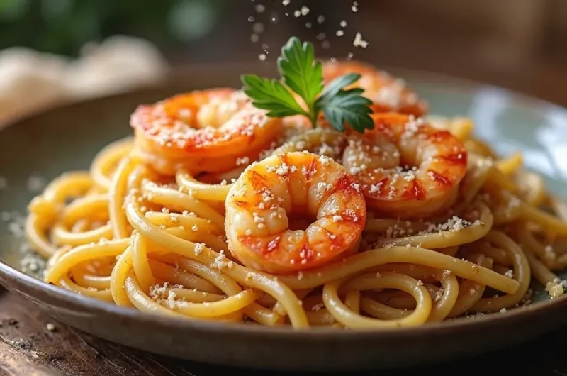 Garlic Butter Shrimp Pasta That'll Make You Question Why You Ever Ordered Takeout