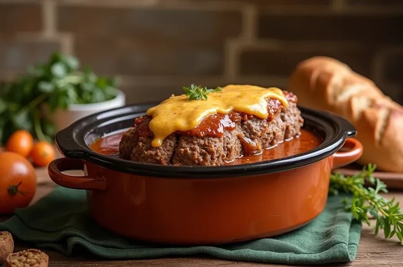 Crock Pot French Onion Meatloaf That'll Make You Forget Meatloaf Used to Be Boring