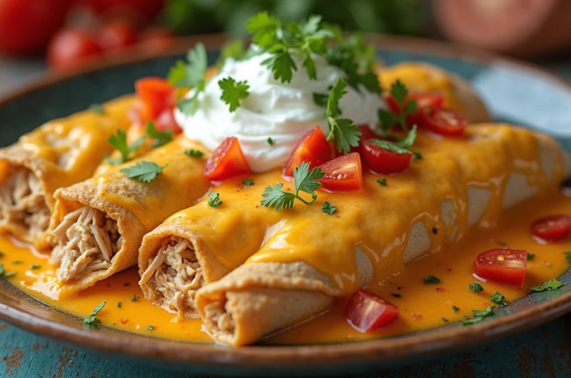 Chicken Cheese Enchiladas That'll Make Your Neighbors Wonder What Amazing Thing You're Cooking