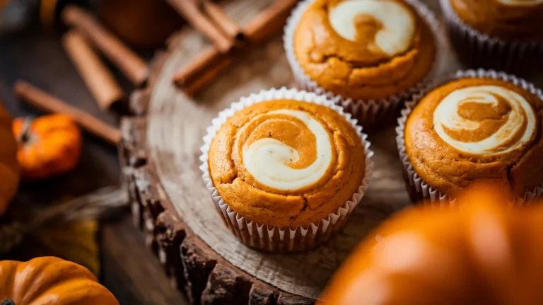 Pumpkin Cheesecake Muffins (Swirled & Creamy)