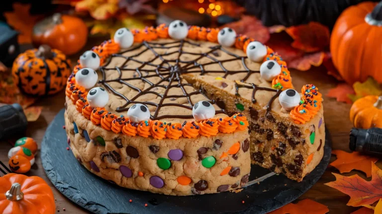 🎃 Halloween Cookie Cake (Festive Party Dessert)