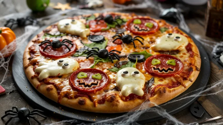 Halloween Pizza Recipe – Spooky, Cheesy & Fun! 🍕🎃
