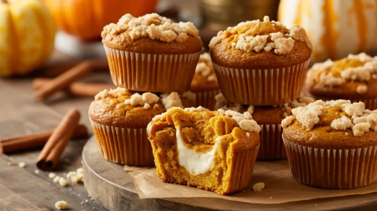 Bakery-Style Pumpkin Cream Cheese Muffins 🎃