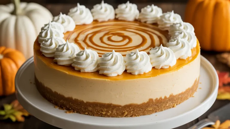 No Bake Pumpkin Cheesecake (Quick & Creamy)
