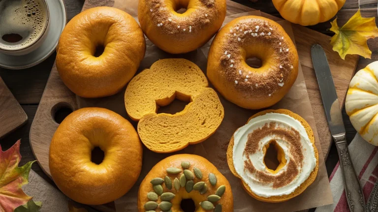 Soft & Chewy Pumpkin Bagels Recipe (Fall’s Coziest Carb Fix 🎃🥯)