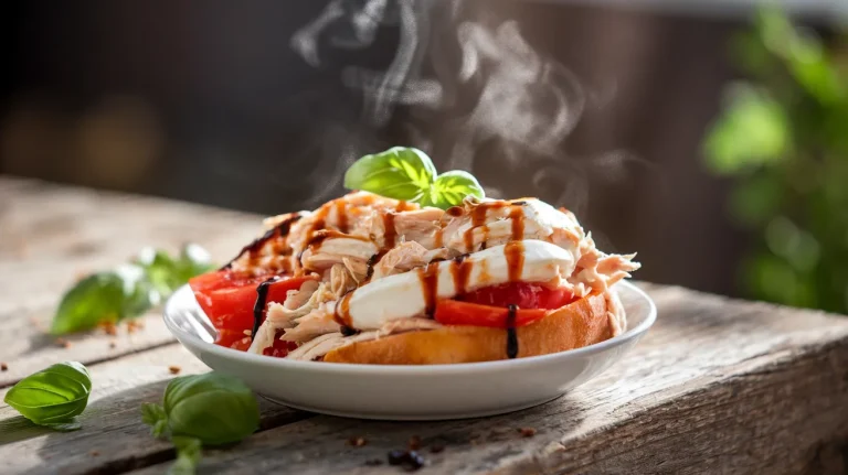 Instant Pot Shredded Chicken Bruschetta