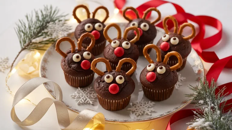 Chocolate Reindeer Muffins (Festive Holiday Baking)