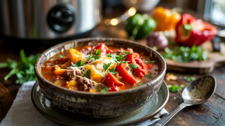 Crockpot Stuffed Pepper Soup