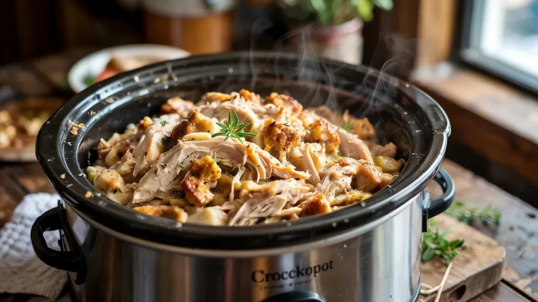 Crockpot Chicken & Stuffing (Easy Comfort Meal)