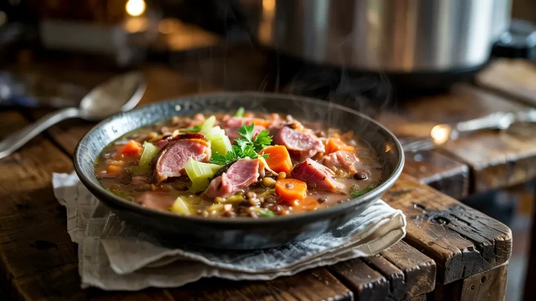 Crockpot Ham & Lentil Soup (Hearty & Protein-Packed)