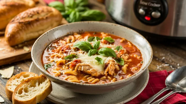 Crockpot Chicken Parmesan Soup 🍲❤️