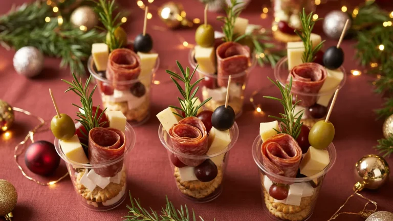 Christmas Charcuterie Cups (Individual Holiday Snacks)
