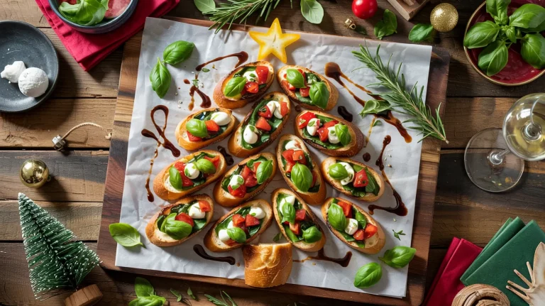 Christmas Tree Bruschetta (Festive Holiday Appetizer) 🎄🍅