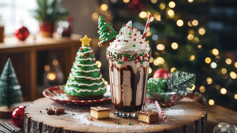 Christmas Tree Cake Milkshake (Sweet, Creamy & Over-the-Top Festive)