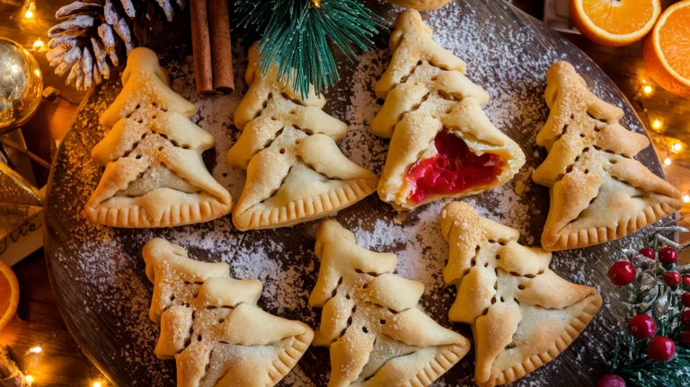 Cranberry Orange Christmas Tree Pies 🎄✨