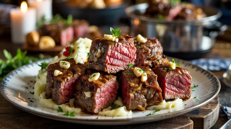 Crockpot Garlic Butter Steak Bites