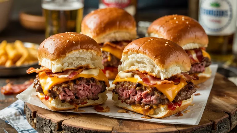 Bacon Cheeseburger Sliders (Melty, Meaty & Fun)