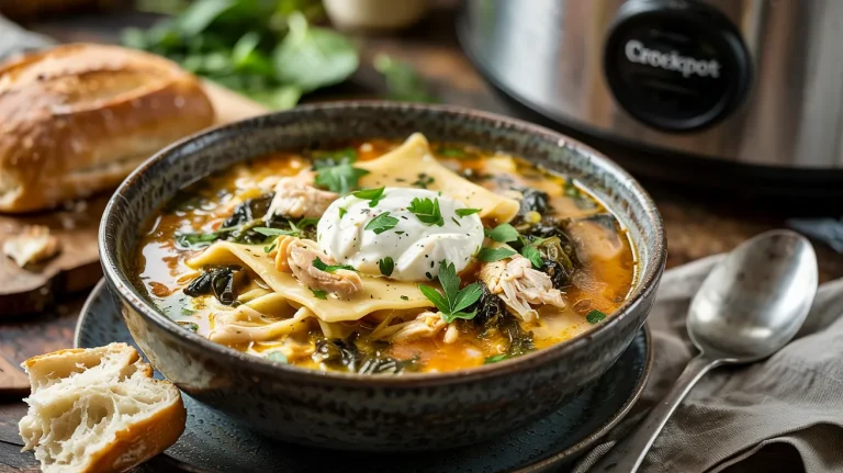 Crockpot White Lasagna Soup (Creamy, Cheesy & Cozy)