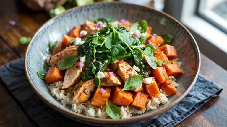 Chicken Sweet Potato Rice Bowl (Cozy, Balanced & High-Protein)