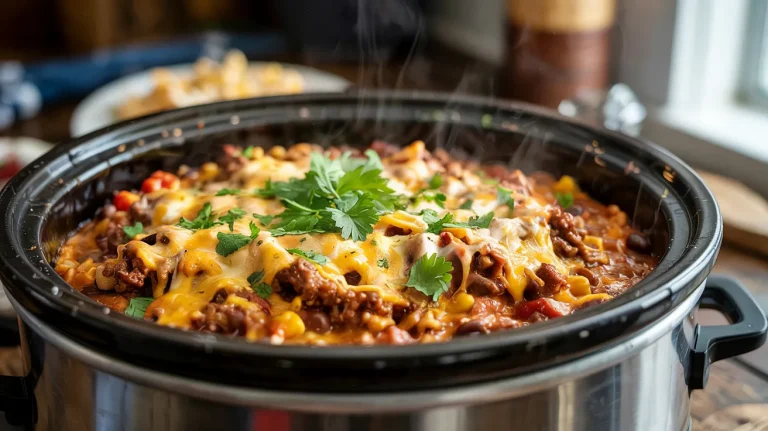 Crockpot Taco Casserole (Cheesy, Flavor-Packed Dinner)