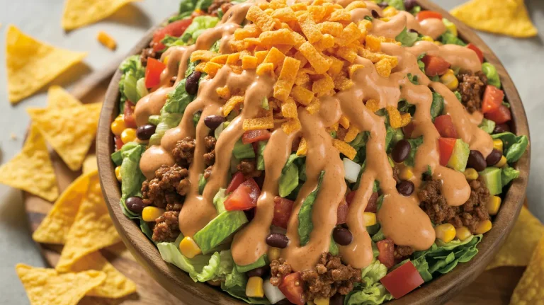 Dorito Beef Taco Salad Bowl (Crunchy, Cheesy & Viral-Style)