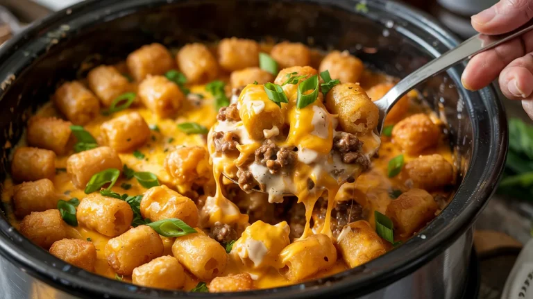 Crockpot Tater Tot Casserole (Cheesy, Comfort Food Classic)