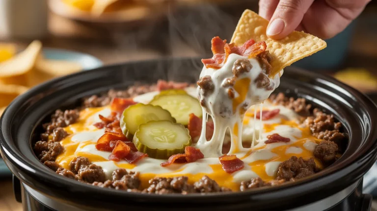 Crockpot Bacon Cheeseburger Dip: Liquid Gold for Your Face