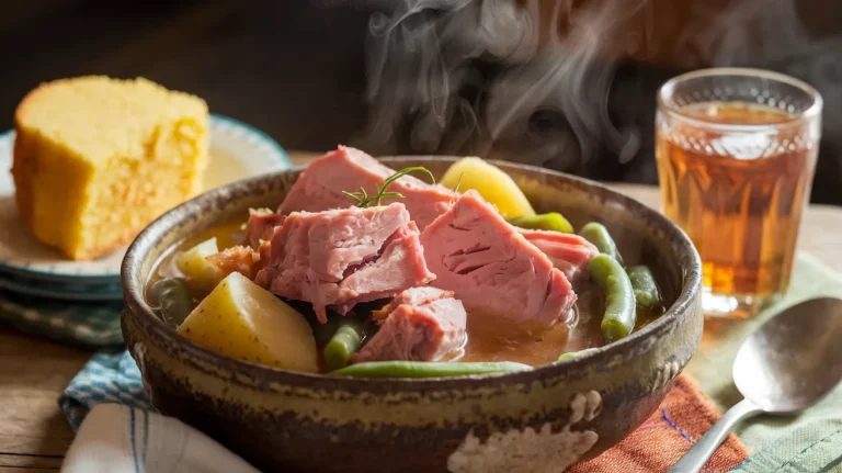 Crockpot Ham, Green Beans & Potatoes (Hearty Southern Comfort)