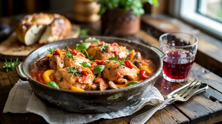 Crockpot Chicken Cacciatore (Slow Cooker Italian Classic)